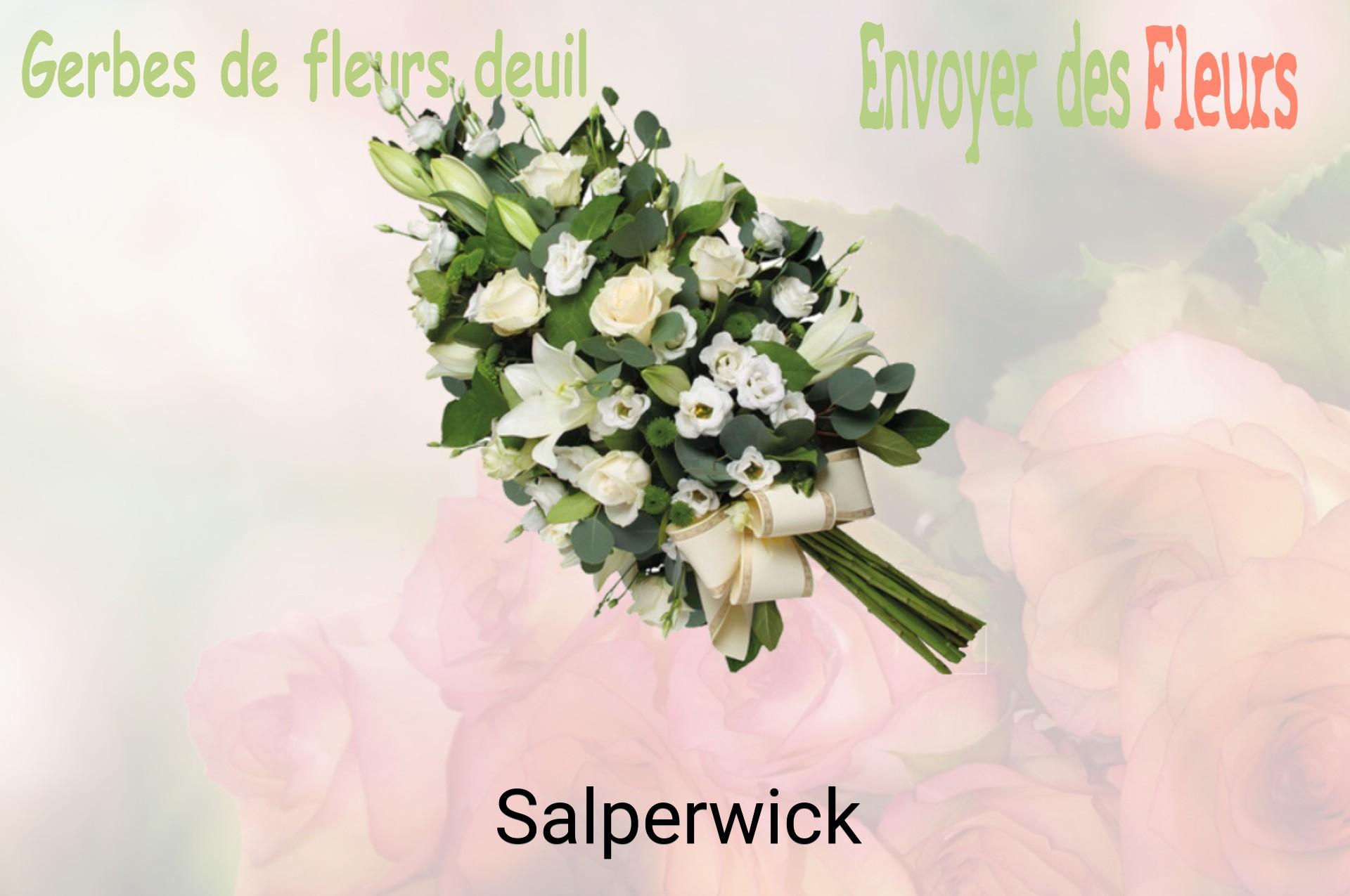 Gerbe de fleurs de deuil livrée à Salperwick